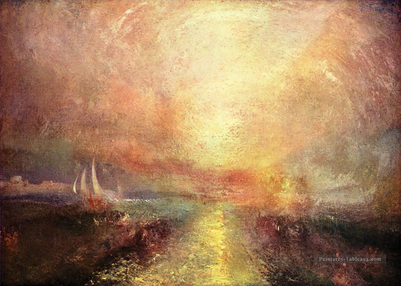 Turner Yacht s’approchant de la côte Paysage marin Peintures à l'huile